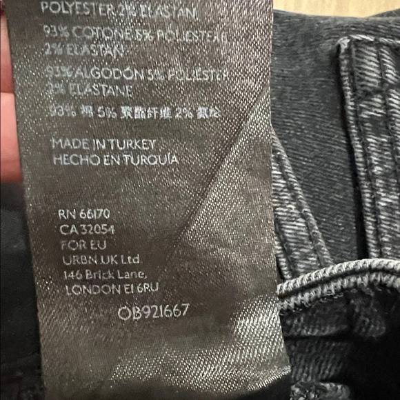 We The Free People Jeans Skinny Slim Vintage Black Raw Hem Fray - Picture 13 of 15